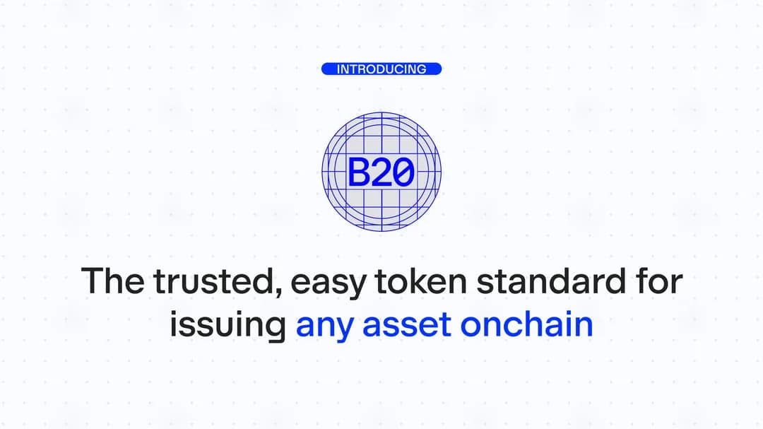 The B20 token standard's compliance layer visualized as a digital lock over transfer data